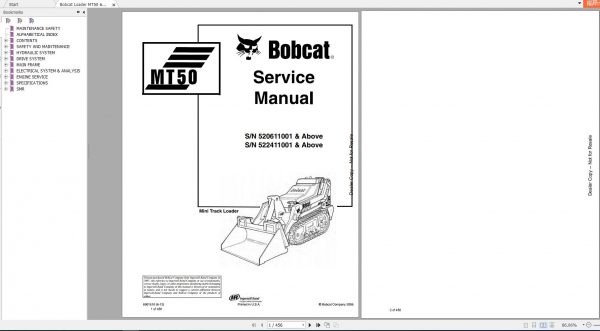 Bobcat Loader MT50 Service Manual6901510 1