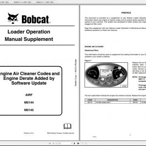 Bobcat Loader Operating Maintenance Manual Supplement 1