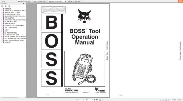 Bobcat Loader Operating Maintenance Manual Supplement 3