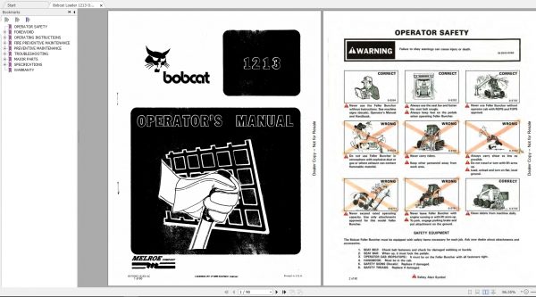 Bobcat Loader Operating Maintenance Manual Supplement 5