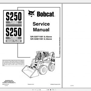 Bobcat Loader S250 Turbo Service Manual6901752 1