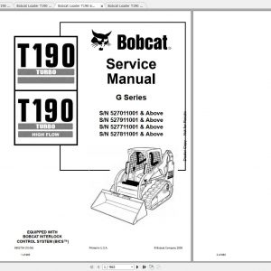 Bobcat Loader T190 Service Manuals 1