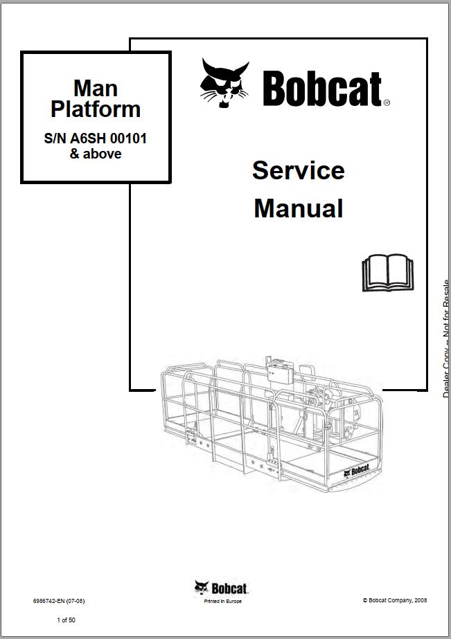 Bobcat Man Platform Service Manual6986742 1 1