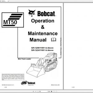Bobcat Mini Loader MT502 MT80 Operaton Maintenance Manuals 1