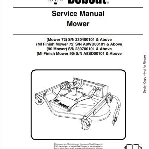 Bobcat Mower 72 90 Service Manual6902088 1 1