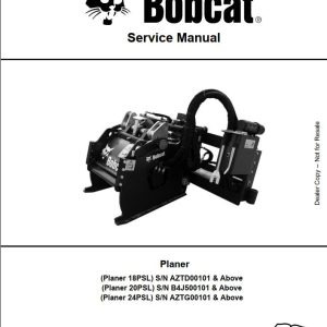 Bobcat Planer 182024PSL Service Manual6990955 1 1