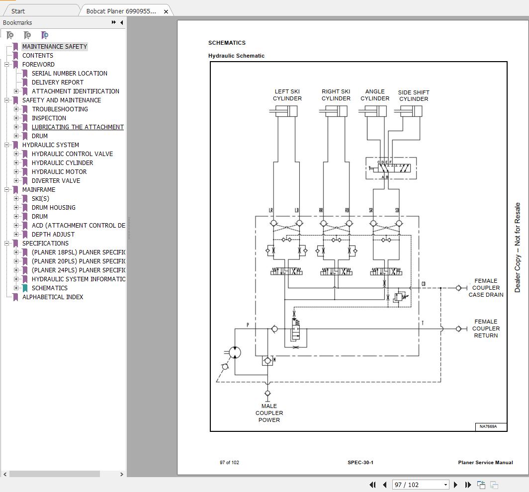 Bobcat Planer 182024PSL Service Manual6990955 4