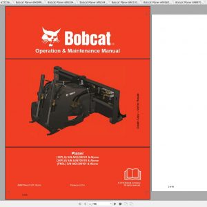 Bobcat Planer Operation Maintenance Manuals 1