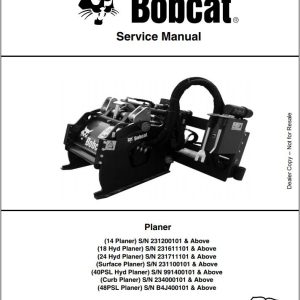 Bobcat Planer Service Manual6901087 1 1
