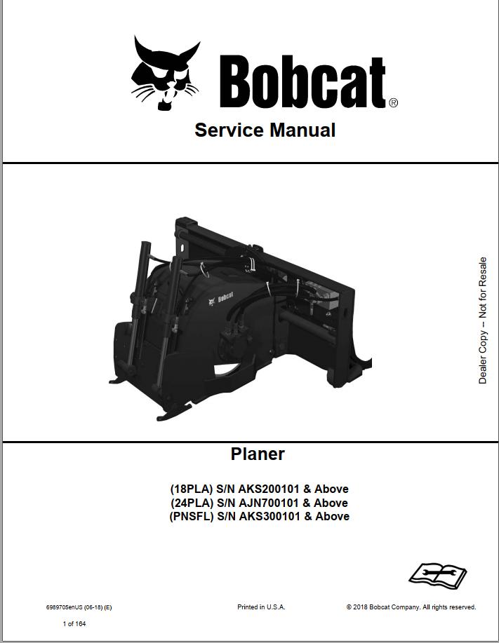 Bobcat Planer Service Manual6989705 1