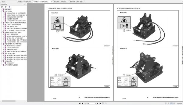 Bobcat Plate Compactor Operation Maintenance Manuals 3
