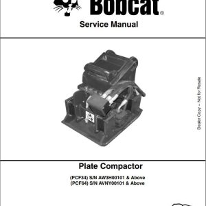 Bobcat Plate Compactor PCF34 PCF64 Service Manual6990312 1