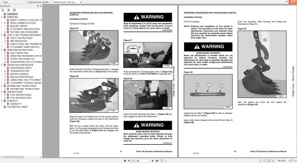 Bobcat Power Tilt Operation Maintenance Manuals 4