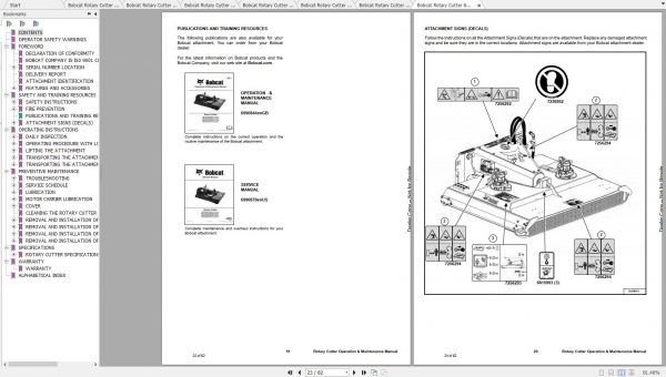Bobcat Rotary Cutter Operation Maintenance Manuals 4