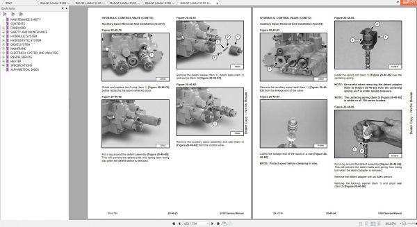 Bobcat Skid Steer Loader S100 Service Manuals 4