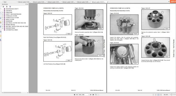 Bobcat Skid Steer Loader S150 S160 Service Manuals 4