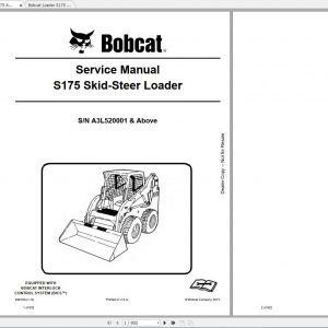 Bobcat Skid Steer Loader S175 Service Manuals 1