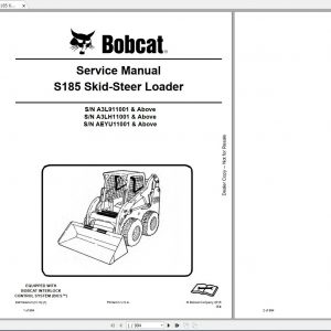 Bobcat Skid Steer Loader S185 Service Manuals 1
