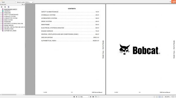 Bobcat Skid Steer Loader S300 Service Manual6989455 2