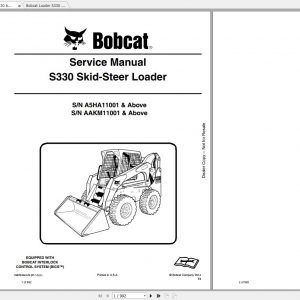 Bobcat Skid Steer Loader S330 Service Manuals 1