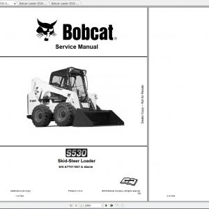 Bobcat Skid Steer Loader S530 Service Manuals 1