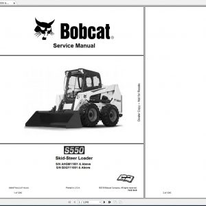 Bobcat Skid Steer Loader S550 Service Manuals 1