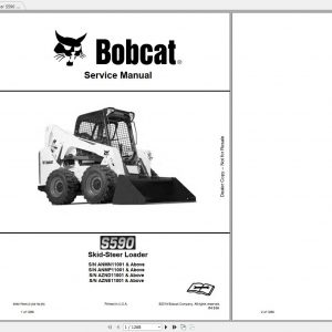 Bobcat Skid Steer Loader S590 Service Manuals 1