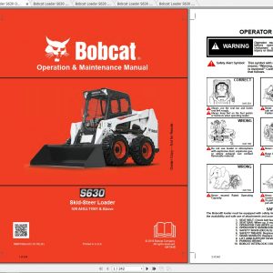 Bobcat Skid Steer Loader S630 Operaton Maintenance Manuals 1