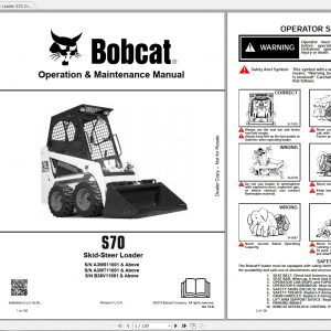 Bobcat Skid Steer Loader S70 Operaton Maintenance Manuals 1