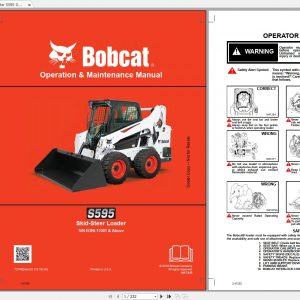 Bobcat Skid Steer Loader S740 S595 Operaton Maintenance Manuals 1
