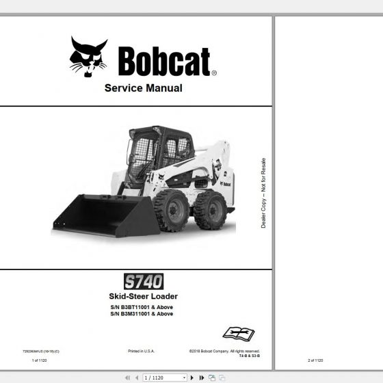 Bobcat SkidSteer Loader S650 Service Manuals