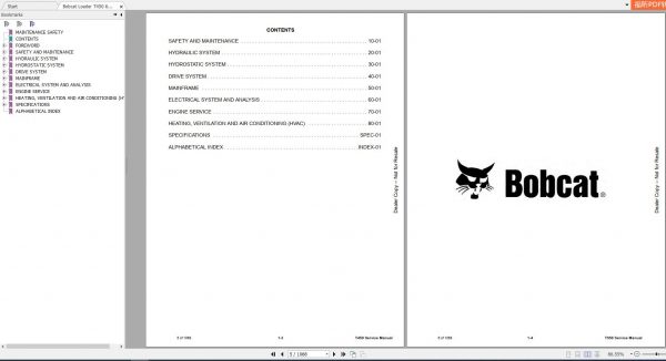 Bobcat Skid Steer Loader T450 Service Manual6990394 2