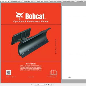 Bobcat Snow Blade Operation Maintenance Manuals 1