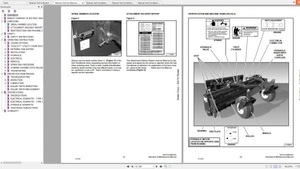 Bobcat Soil Conditioner Operation Maintenance Manuals 4