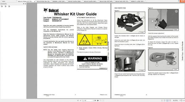 Bobcat Spare Parts Operation Maintenance Manuals 42X9rg