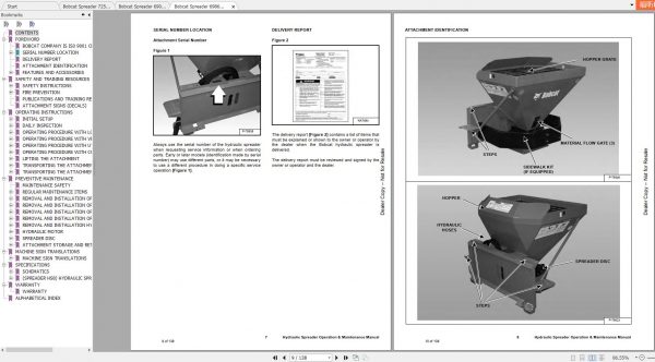 Bobcat Spreader Operation Maintenance Manuals 3