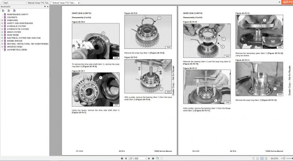 Bobcat Telescopic Handler T2250 Service Manual6989598 4