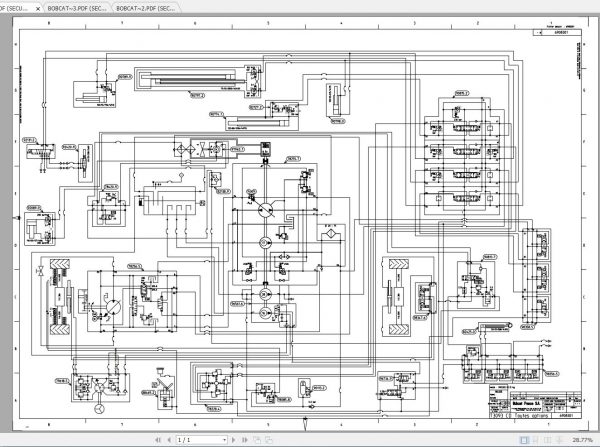 Bobcat Telescopic Handler T3093CD T3071 Hydraulic Electrical Schematics 1