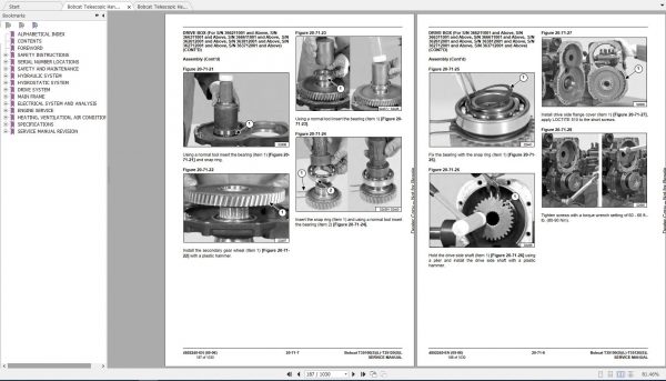 Bobcat Telescopic Handler T35100 T35120L Service Manuals 3