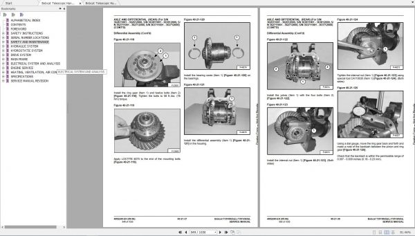Bobcat Telescopic Handler T35100 T35120L Service Manuals 4