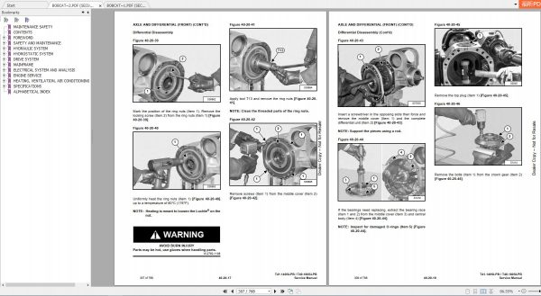 Bobcat Telescopic Handler T41140SLP T40180SLP Service Manuals 4