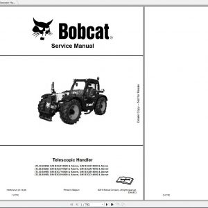 Bobcat Telescopic Handler TL2660 TL3060 Service Manuals 1