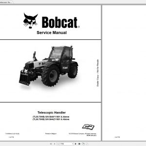 Bobcat Telescopic Handler TL3070 Service Manuals 1