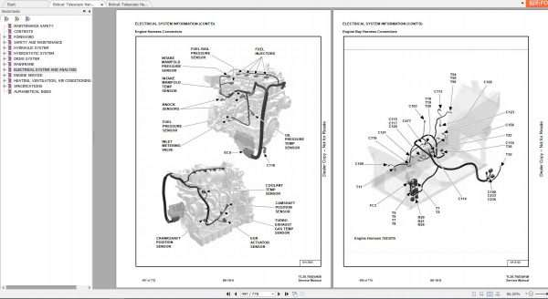 Bobcat Telescopic Handler TL3070 Service Manuals 4