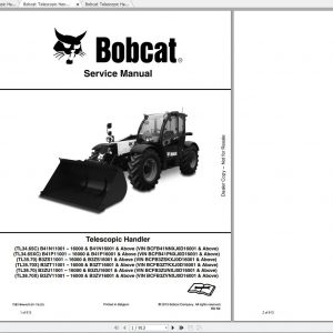 Bobcat Telescopic Handler TL3465 TL3570 TL3870 Service Manuals 1