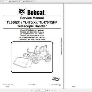 Bobcat Telescopic Handler TL3609X TL470X TL470XHF Service Manuals 1