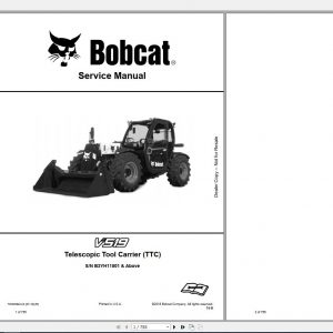Bobcat Telescopic Tool Carrier TTC V519 Service Manual7303209 1