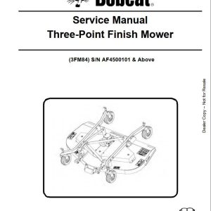 Bobcat Three Point Finish Mower 3FM84 Service Manual6987245 1