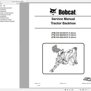 Bobcat Tractor Backhoe Service Manual6986711 1