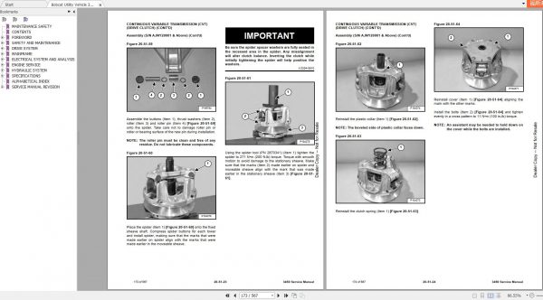 Bobcat Utility Vehicle 3450 Service Manual6989610 4
